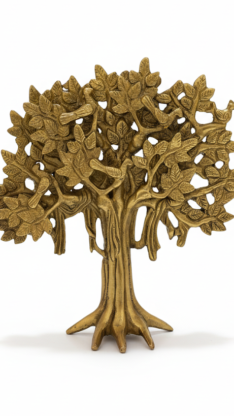 Handcrafted Brass Tree of Life Sculpture