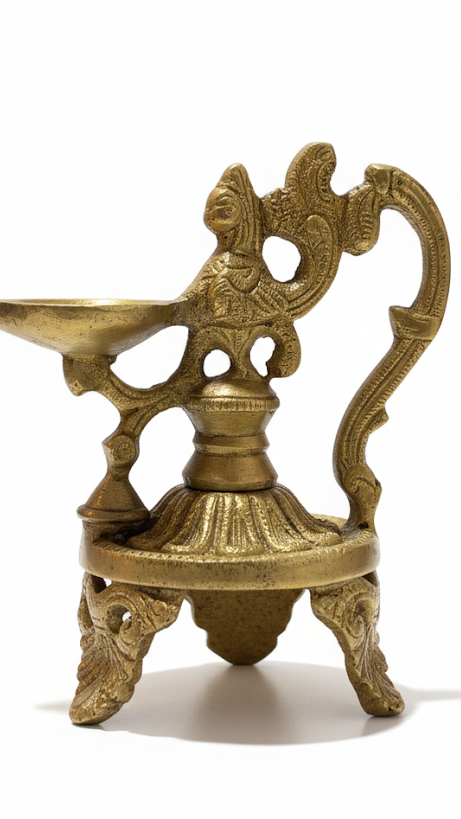 Handcrafted Brass Oil Lamp (Traditional Diya Stand) (Copy)