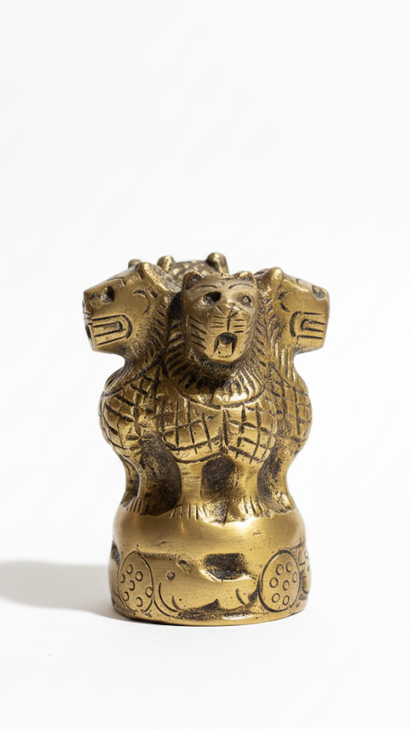 Brass Ashoka Lion Capital Decorative Statue