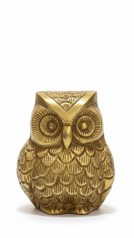Handcrafted Brass Owl Decorative Figurine