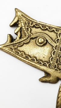 Handcrafted Brass Fish Wall Hook (Double Hook)