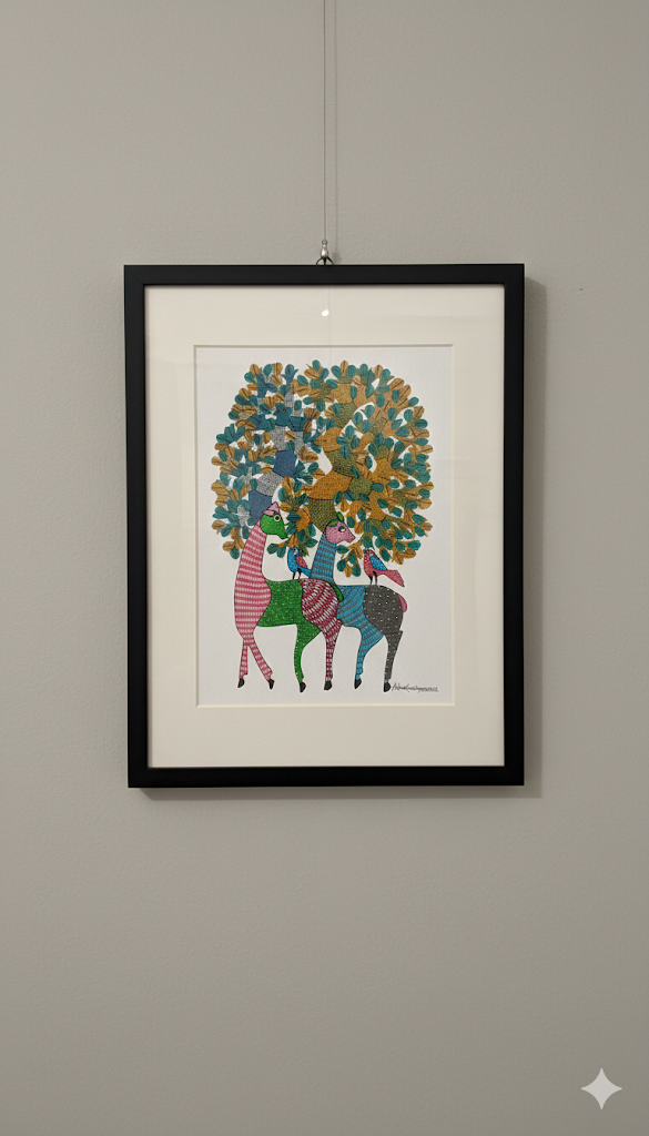 The Harmonious Grove: A Gond Tribal Symphony