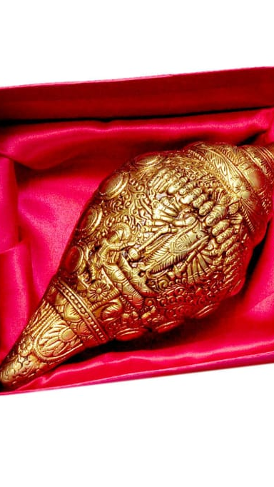 Handcrafted Brass Shankh (Conch Shell) – Decorative & Puja Use