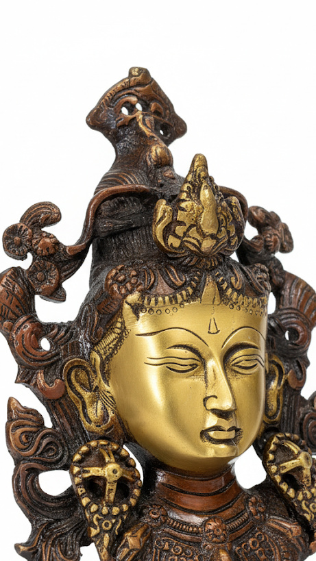 Handcrafted Brass Buddha Face Wall Hanging